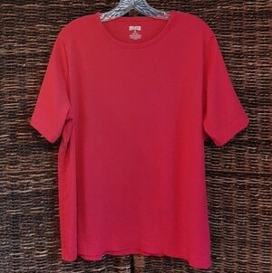 Duluth Trading Co Shirt Women's XL Hot Pink Longtail T Short Sleeve Tee Casual